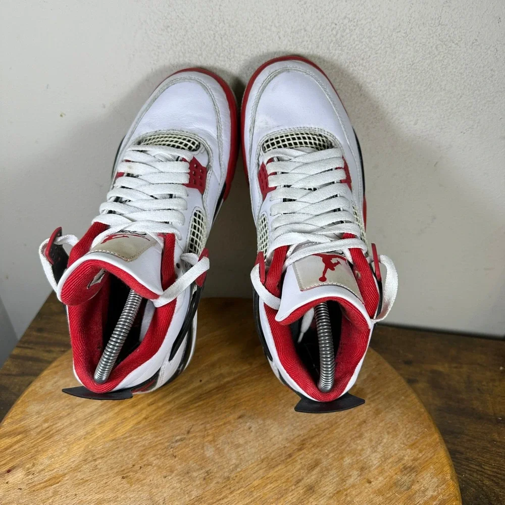 Jordan 4 Retro Fire Red 2020 Mens Size 7.5 White Black Red DC7770-160
